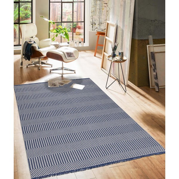 Runner in cotone blu, 75 x 200 cm Casa - Oyo home-image-1