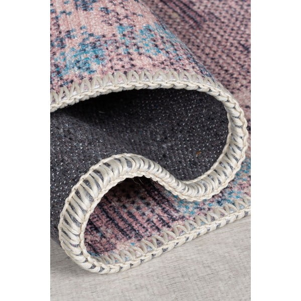 Runner lavabile blu-viola in fibra riciclata 60x230 cm Reid - Flair Rugs-image-2