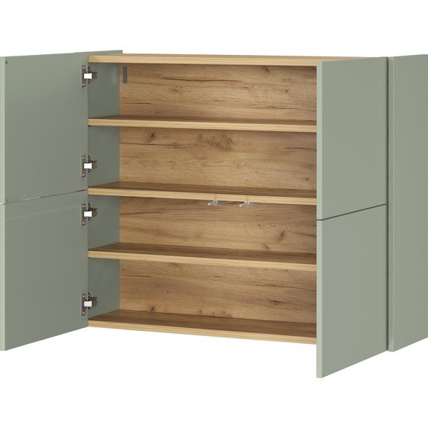 Armadietto verde polveroso opaco da appendere 97x79x27 cm Binetto – Germania-image-3