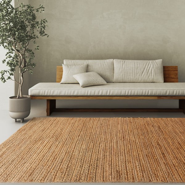 Tappeto di colore naturale in iuta tessuto a mano 200x290 cm Oakley – Asiatic Carpets-image-1