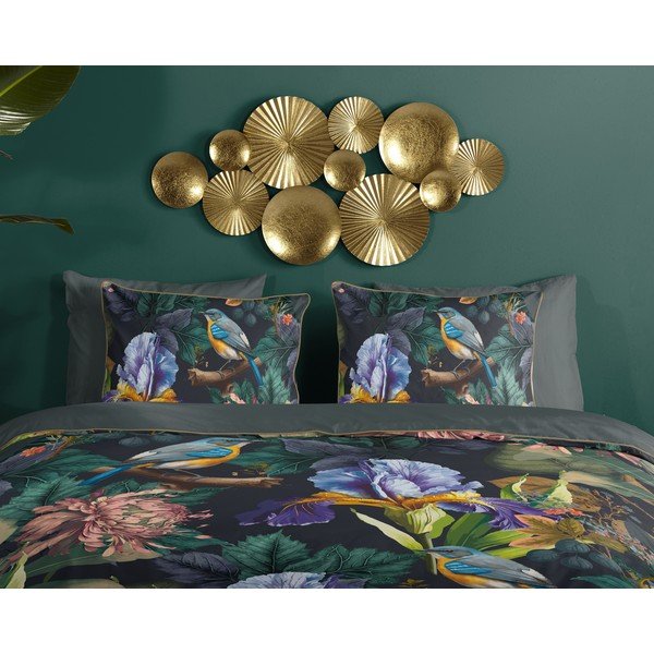 Set copripiumino e federa color antracite in raso di cotone per letto matrimoniale ed esteso 200x220 cm Dilana – Descanso-image-2