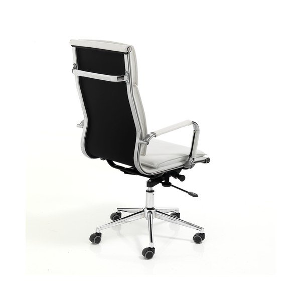 Sedia da ufficio bianca in similpelle Premier – Tomasucci-image-2