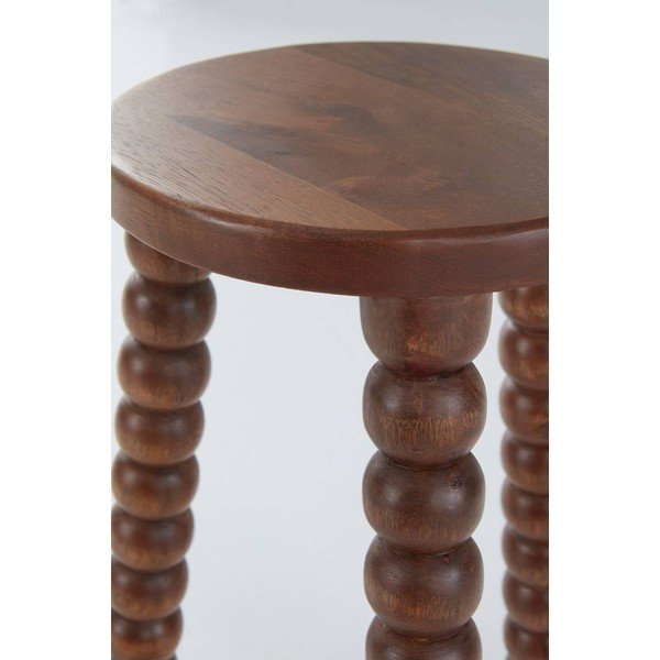 Tavolino rotondo in mango massiccio ø 30 cm Carbis – Jotex-image-4