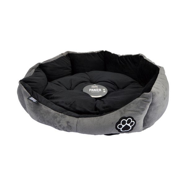 Cuccia grigia in camoscio per cane ø 50 cm Flakes – Love Story-image-2