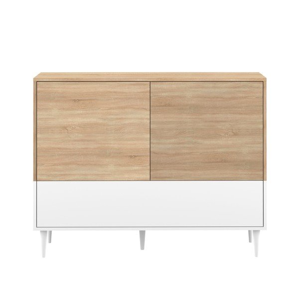 Cassettiera bassa con ante in rovere Horizon - TemaHome