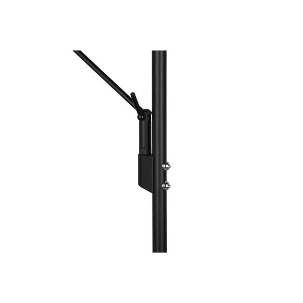 Lampada da terra LED nera opaca con intensità regolabile (altezza totale 180 cm) Brantford – Trio-image-3