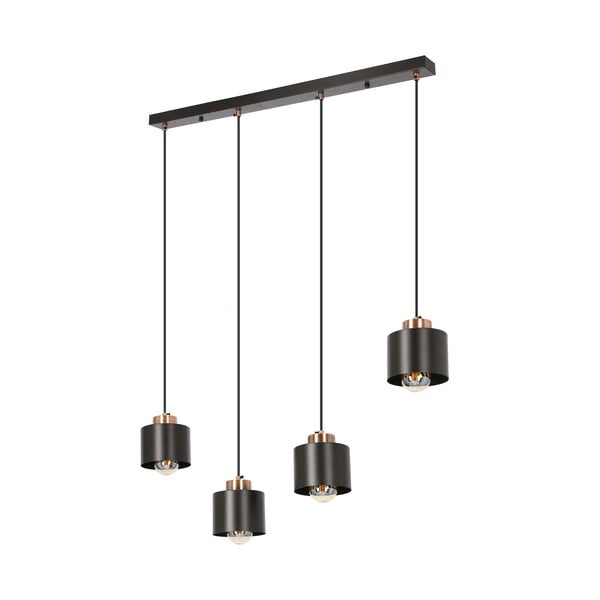 Lampada a sospensione in metallo nero 12x75 cm Olena - Candellux Lighting