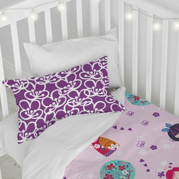 Biancheria da letto in cotone per bambini , 115 x 145 cm Cherry Blossom - Moshi Moshi-image-3