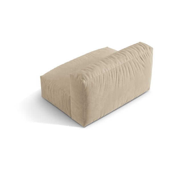 Parte divano componibile beige (solo con parte centrale) con rivestimento in velluto Martina – Micadoni -image-2