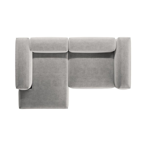 Divano angolare grigio chiaro (con penisola a sinistra/con chaise lounge) Bergamo – Cosmopolitan Design-image-3