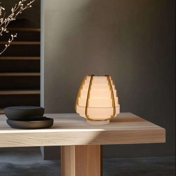 Lampada da tavolo bianca (altezza totale 27 cm) Nagoja – Candellux Lighting-image-3