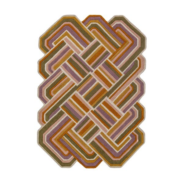 Tappeto in lana tessuto a mano 140x200 cm Lattice Shaped  – Flair Rugs