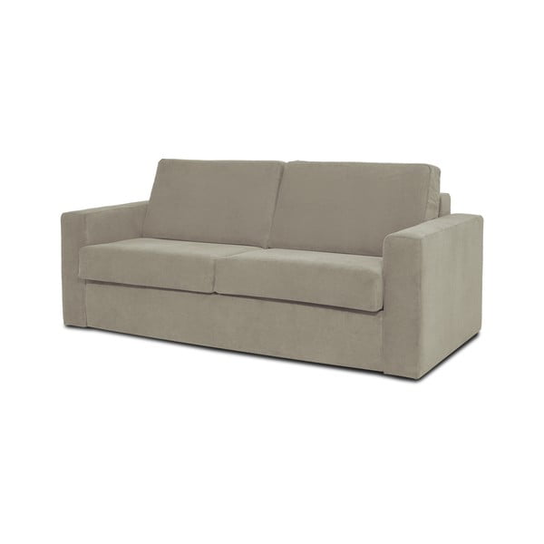 Divano letto in velluto a coste beige 197 cm Elbeko - Scandic-image-2