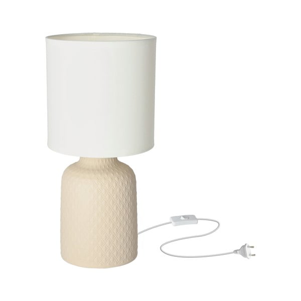Lampada da tavolo beige con paralume in tessuto (altezza 32 cm) Iner - Candellux Lighting-image-2