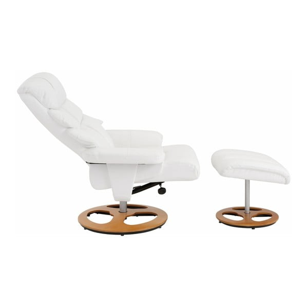 Set di poltrone bianche con pouf Tony - Støraa-image-2