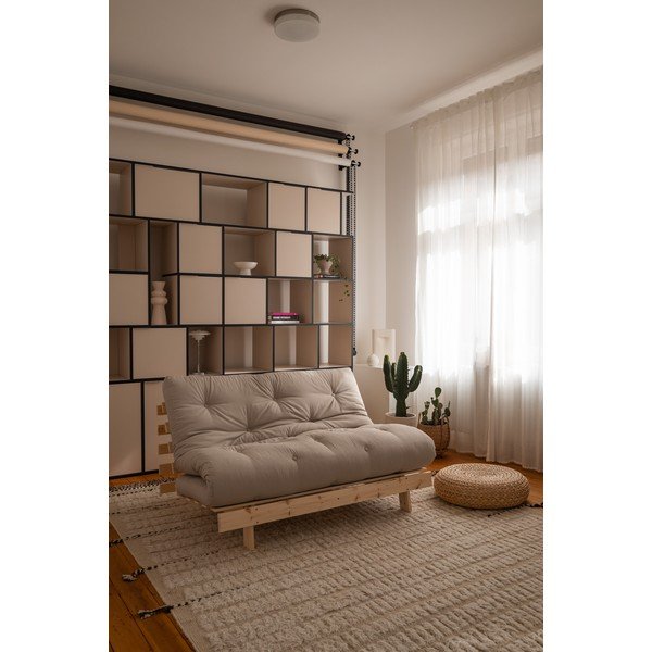 Divano letto grigio 140 cm Roots - Karup Design-image-1