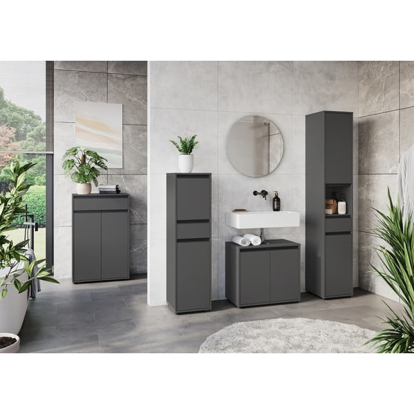 Set da bagno color antracite Lemont - Germania-image-1