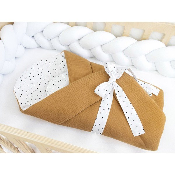 Impacco di cotone arancione e bianco Dots - Benlemi