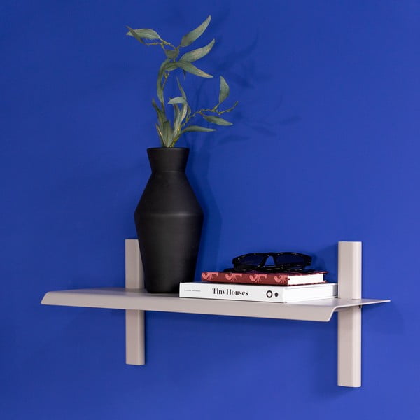 Mensola grigio tortora in metallo 60 cm Hola – Spinder Design-image-1