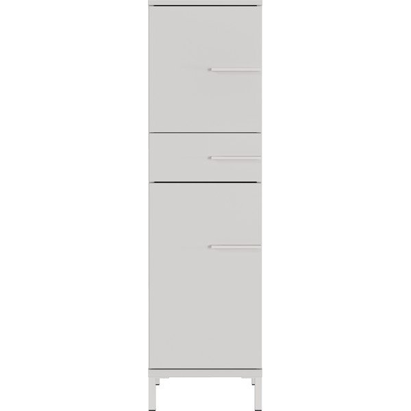 Mobile per bagno color crema opaco alto/stretto 34x123 cm Laurino – Germania-image-3