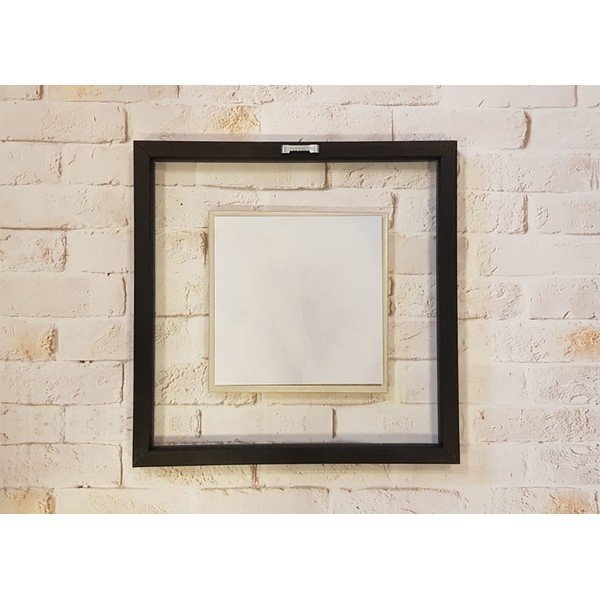 Quadro in vetro con cornice in legno Alfabeto, 32 x 32 cm - Vavien Artwork-image-1