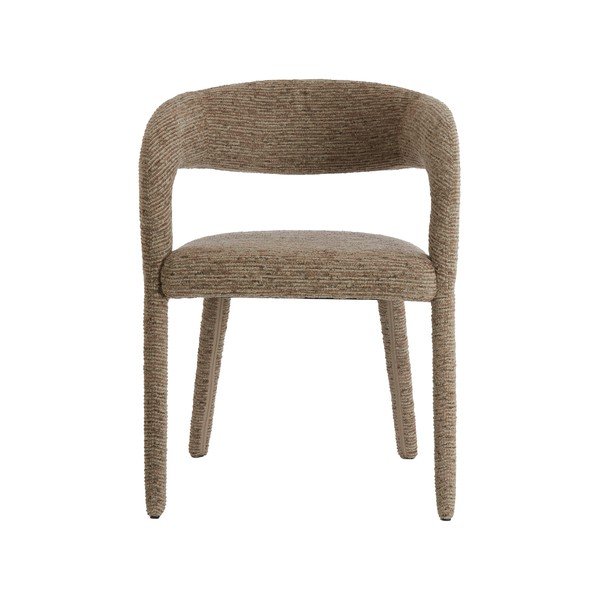 Sedia da pranzo marrone imbottito con braccioli Kyran – Light & Living-image-2