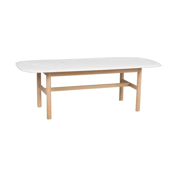 Tavolino in marmo bianco 135x62 cm Hammond - Rowico-image-2