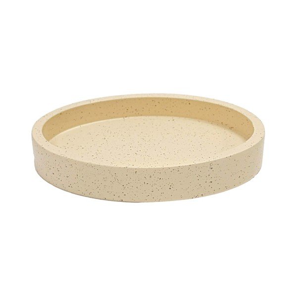 Portasaponetta beige in poliresina Oria – douceur d'intérieur