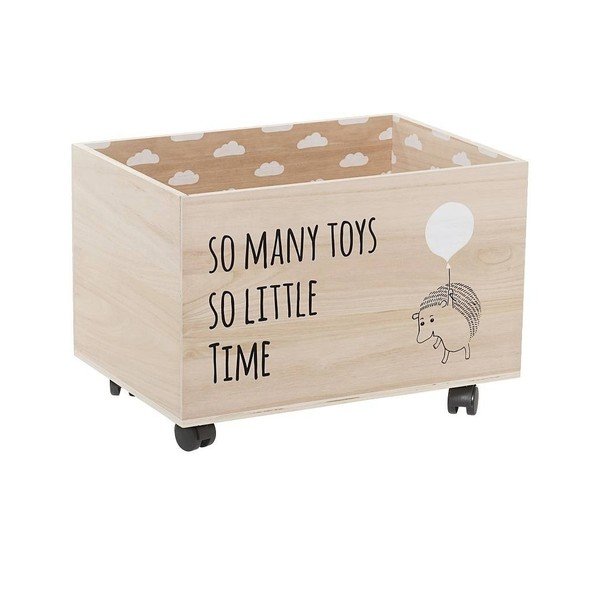 Úložný box na hračky na kolečkách ze dřeva paulownia Bloomingville Storage Box