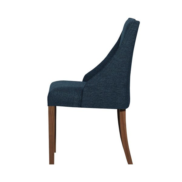 Sedia blu con gambe marrone scuro in legno di faggio Absolu - Ted Lapidus Maison-image-1
