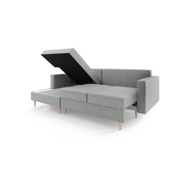 Divano letto grigio con contenitore Aubrieta, angolo sinistro - Mazzini Sofas-image-2