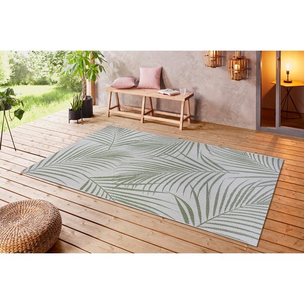 Tappeto per esterni verde-grigio Flora, 200 x 290 cm - Ragami-image-3