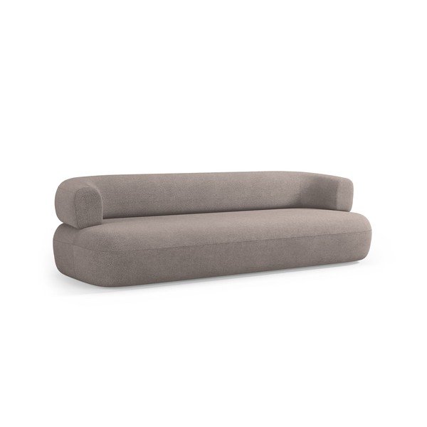 Divano marrone chiaro con rivestimento in bouclé 200 cm Jenny – Micadoni -image-2