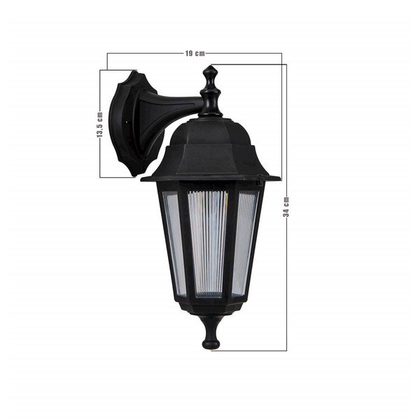 Lampada da parete per esterni nera Hanna - Homemania Decor-image-3