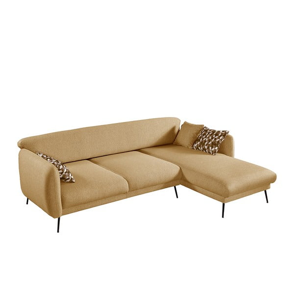 Divano angolare allungabile giallo, angolo destro Madrid - Pandia Home-image-1