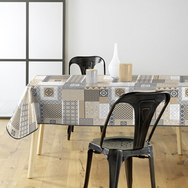 Tovaglia in PVC adatta per pulizia con panno umido 140x240 cm Costa – douceur d'intérieur-image-1