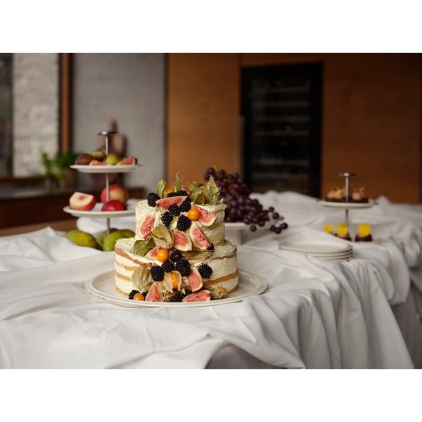 Vassoio vassoio di servizio in porcellana ø 32 cm Eau – Zone-image-1