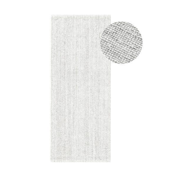 Passatoia grigio chiaro in iuta reversibile/tessuta a mano 80x200 cm Bouclé Jaipur – Hanse Home