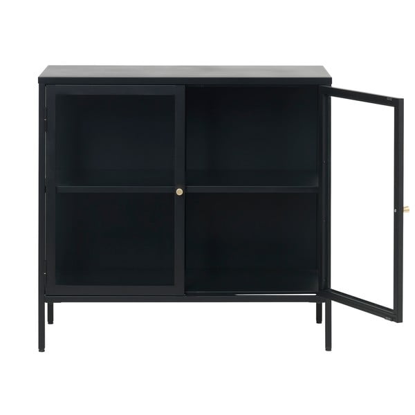 Vetrina nera in metallo 90x85 cm cm Carmel - Unique Furniture-image-2