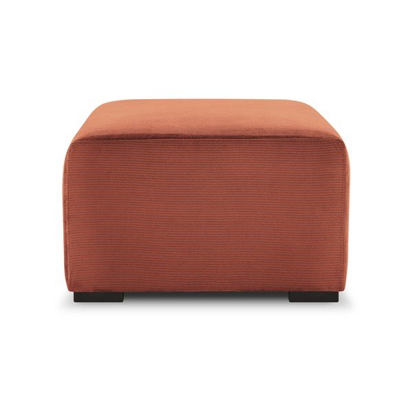Pouf in velluto a coste rosa Hobart - Cosmopolitan Design-image-3