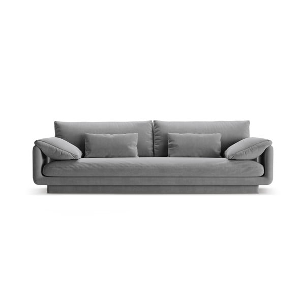 Divano in tessuto bouclé grigio chiaro 250 cm Torino - Micadoni Home