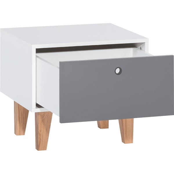 Comodino grigio e bianco Concept - Vox-image-1