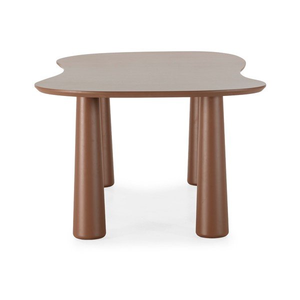 Tavolino da salotto marrone con piano in pino massiccio 110x220 cm Nahia – MOME-image-3