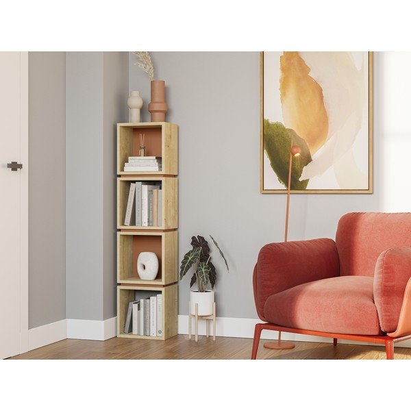 Libreria in rovere decorato color mattone-naturale 32x133 cm Lofty - Marckeric-image-4