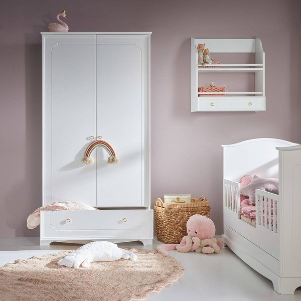 Armadio bianco per bambini 102,8x195 cm Royal - BELLAMY-image-3