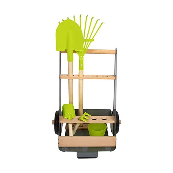 Carrello con set da giardinaggio per bambini - Legler-image-2