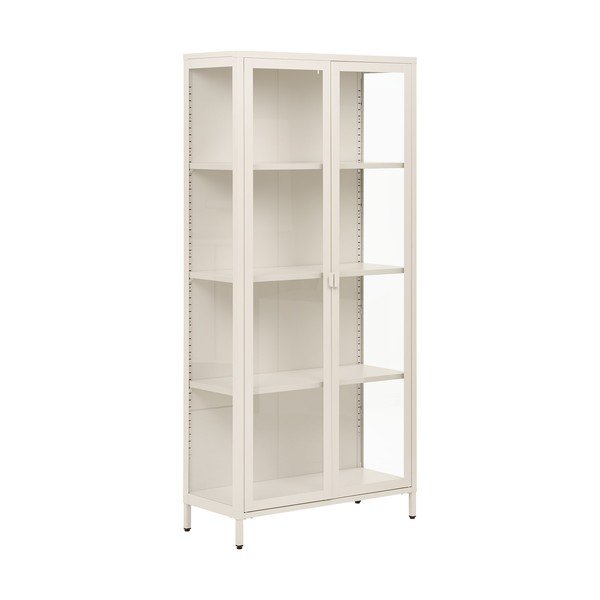 Vetrina color crema in acciaio 80x175x35 cm Brisbane – House Nordic
