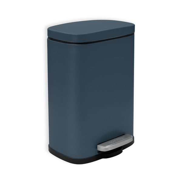 Cestino per la spazzatura color petrolio in acciaio con pedale 5 l   Akira – Spirella