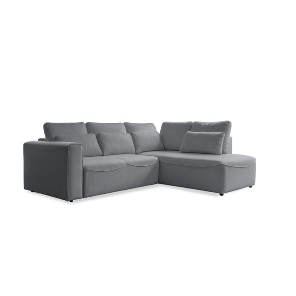 Divano letto angolare grigio (variabile) Homely Tommy - Miuform