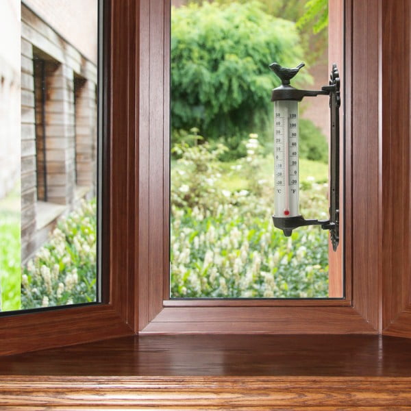 Termometro da parete in ghisa Dekor Bird, altezza 27,3 cm - Esschert Design-image-1